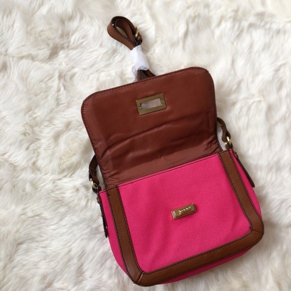 H&M Bags Hm Hot Pink Brown Classic Crossbody Bag Poshmark